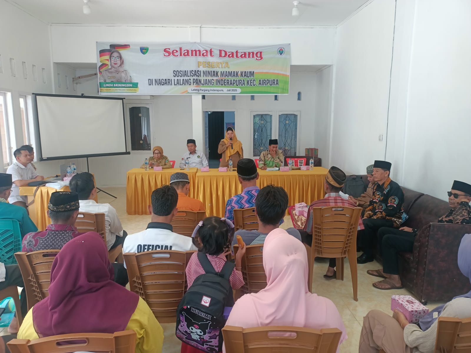 Camat Airpura Hadiri Acara Sosialisasi Niniak Mamak Kaum Nagari Lalang Panjang Inderapura