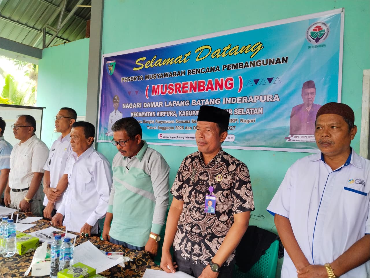 SEKRETARIS KECAMATAN AIRPURA HADIRI MUSRENBANG NAGARI DAMAR LAPAN BATANG INDERAPURA
