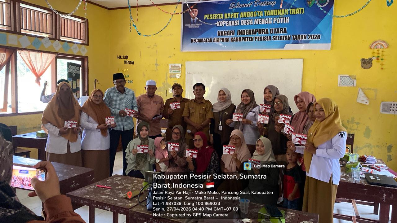 Kasi Pemberdayaan Masyarakat dan Perekonomian hadiri RAT Koperasi Desa Merah Putih Inderapura Utara 