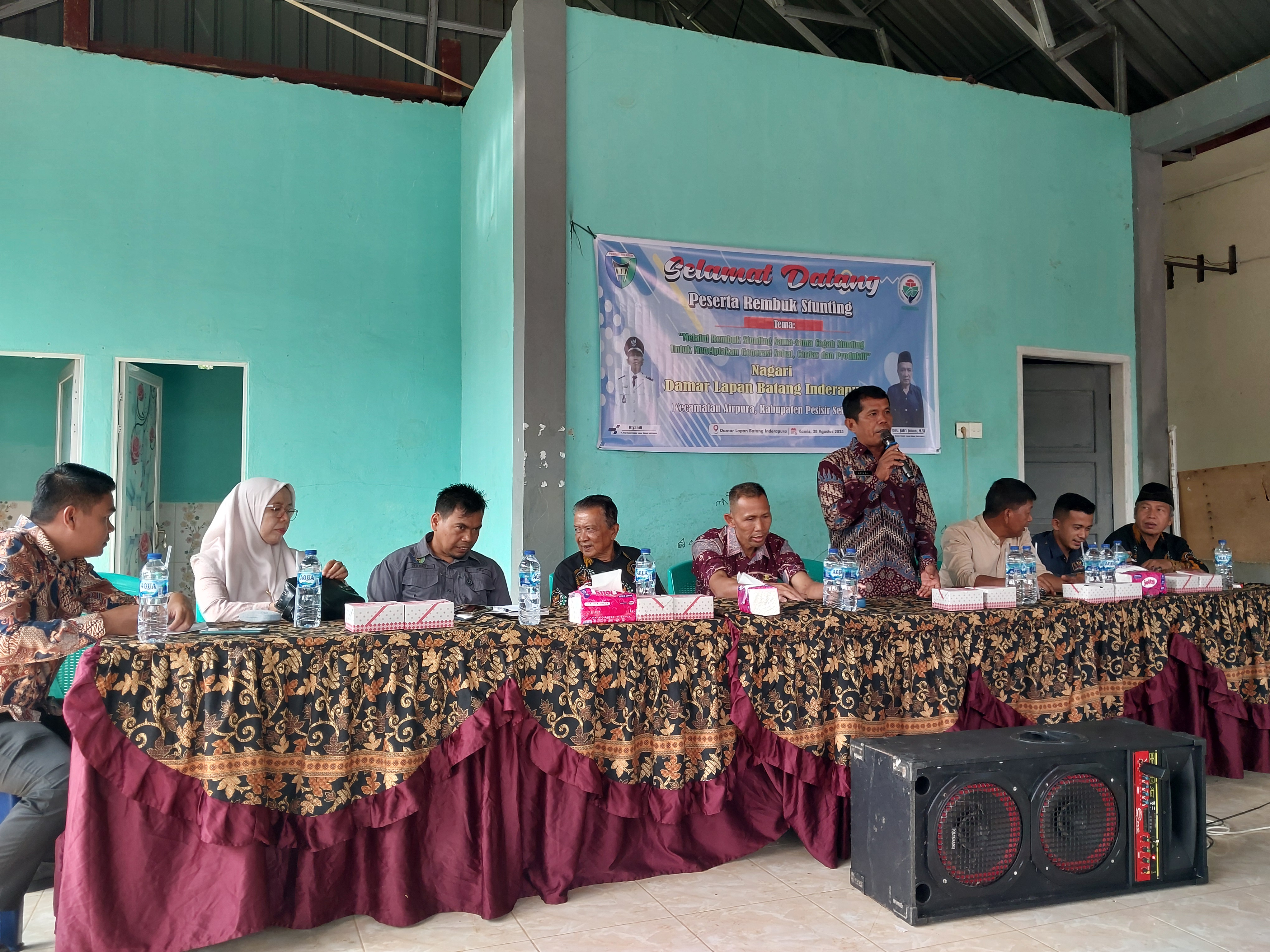 KASI PEMBERDAYAAN MASYARAKAT DAN PEREKONOMIAN BESERTA TIM KECAMATAN HADIRI REMBUK STUNTING DI NAGARI