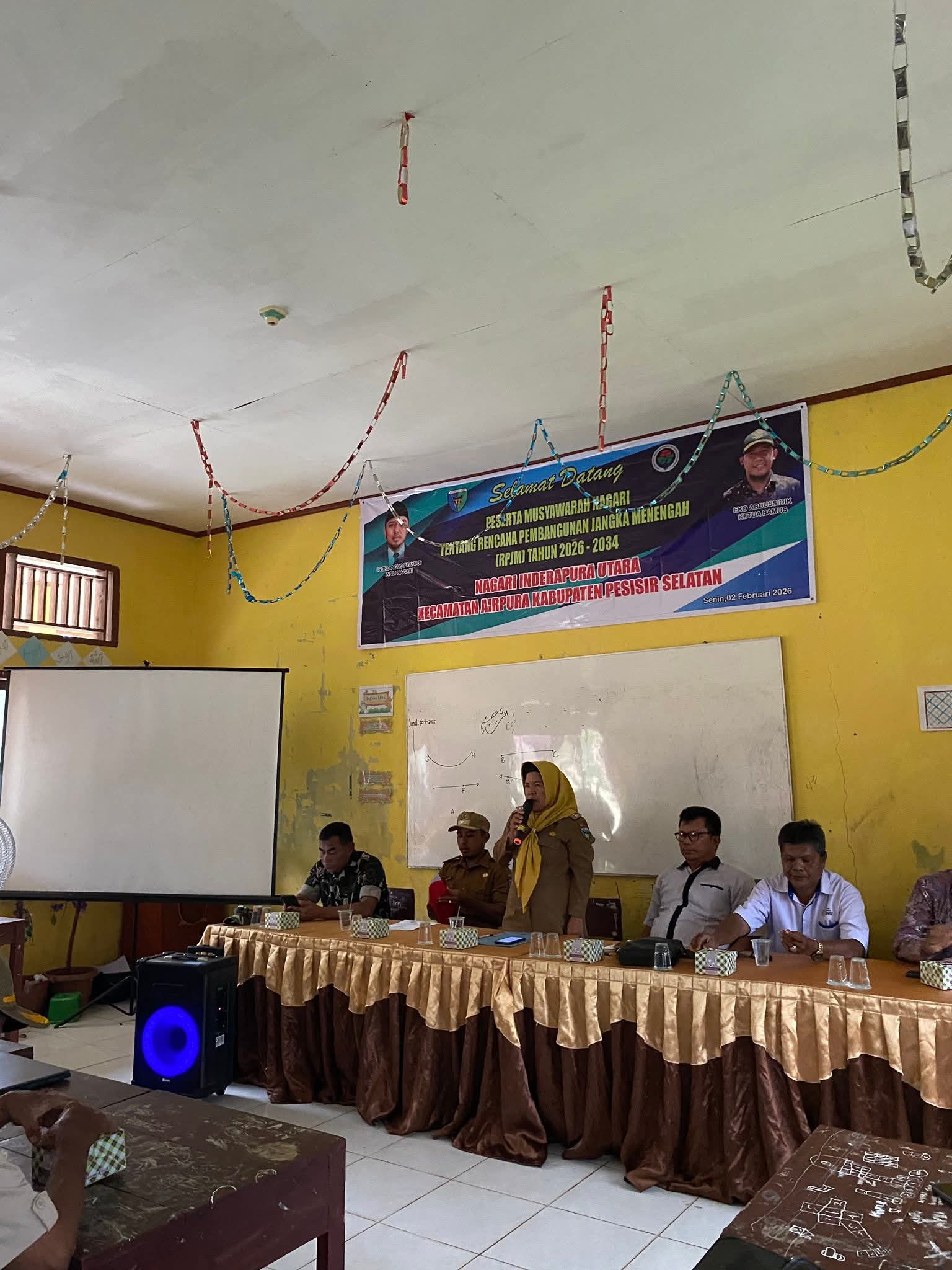 Camat Airpura Hadiri Musyawarah Penyusunan RPJM Nagari Inderapura Utara