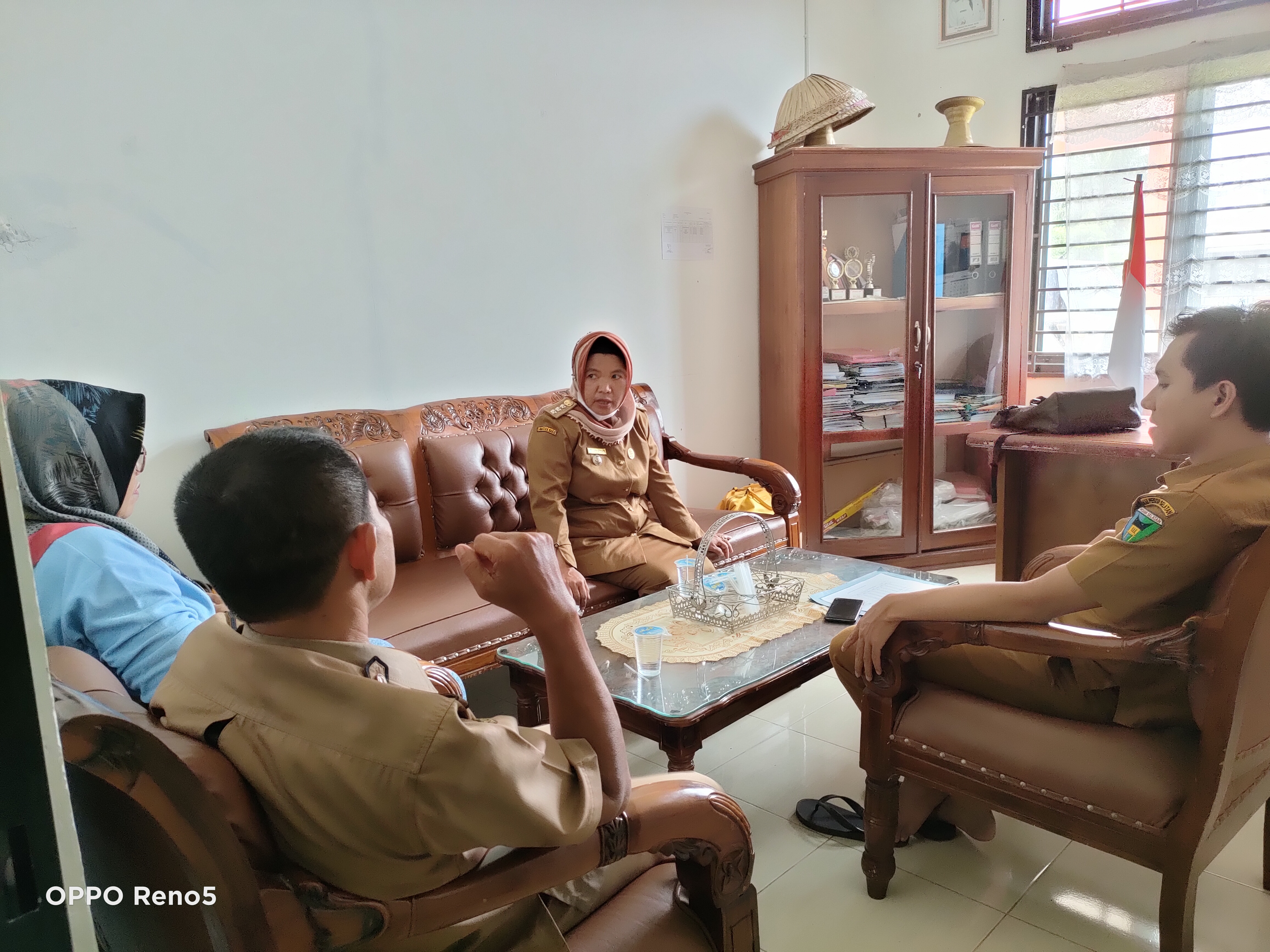 Koordinasi dengan Pendamping PKH dan Pendamping TKSK dalam rangka persiapan Gebyar Vaksinasi di Keca