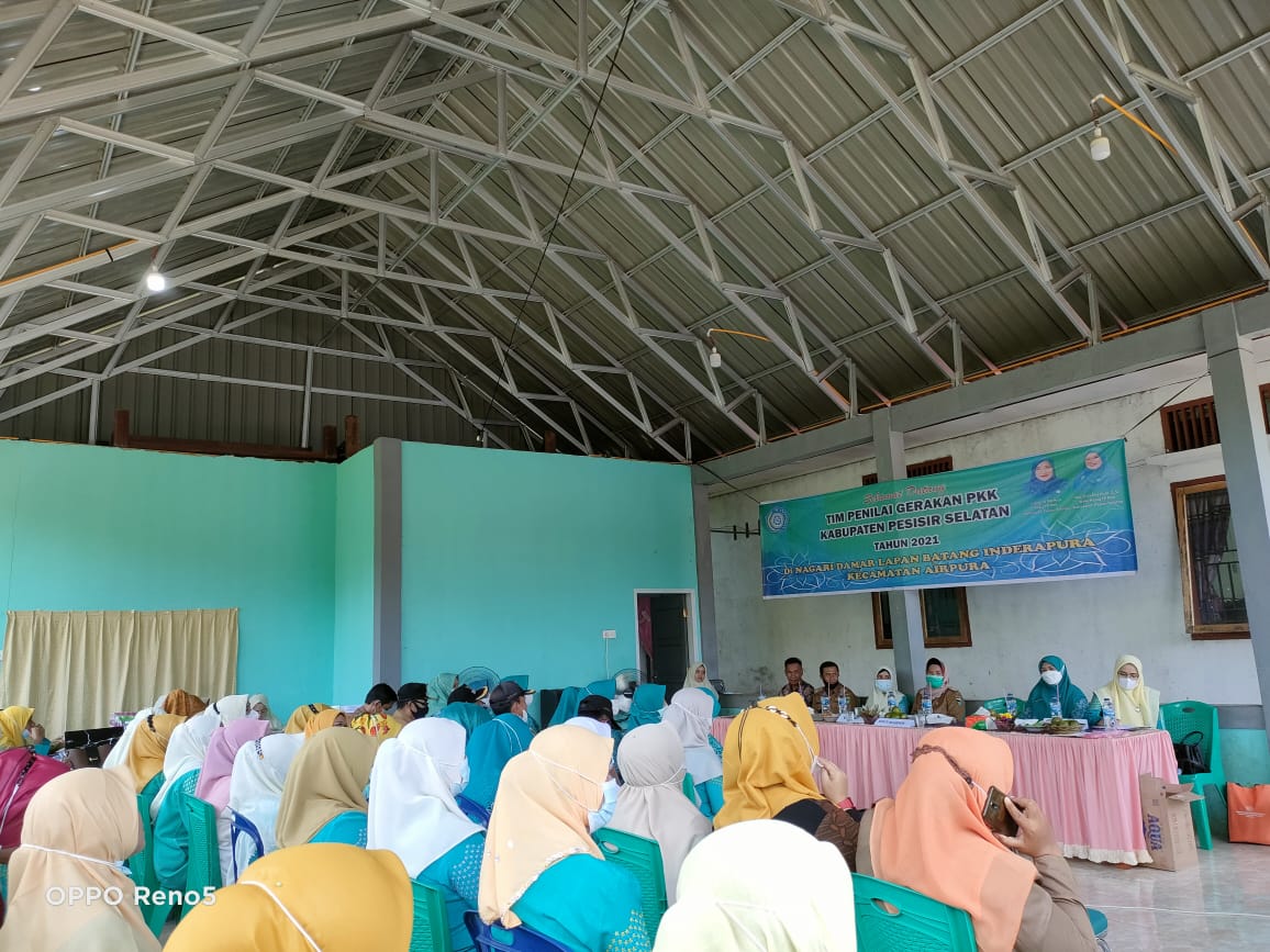Penilaian Gerakan PKK tingkat Kabupaten Pesisir Selatan Tahun 2021 di Nagari Damar Lapan Batang Inde