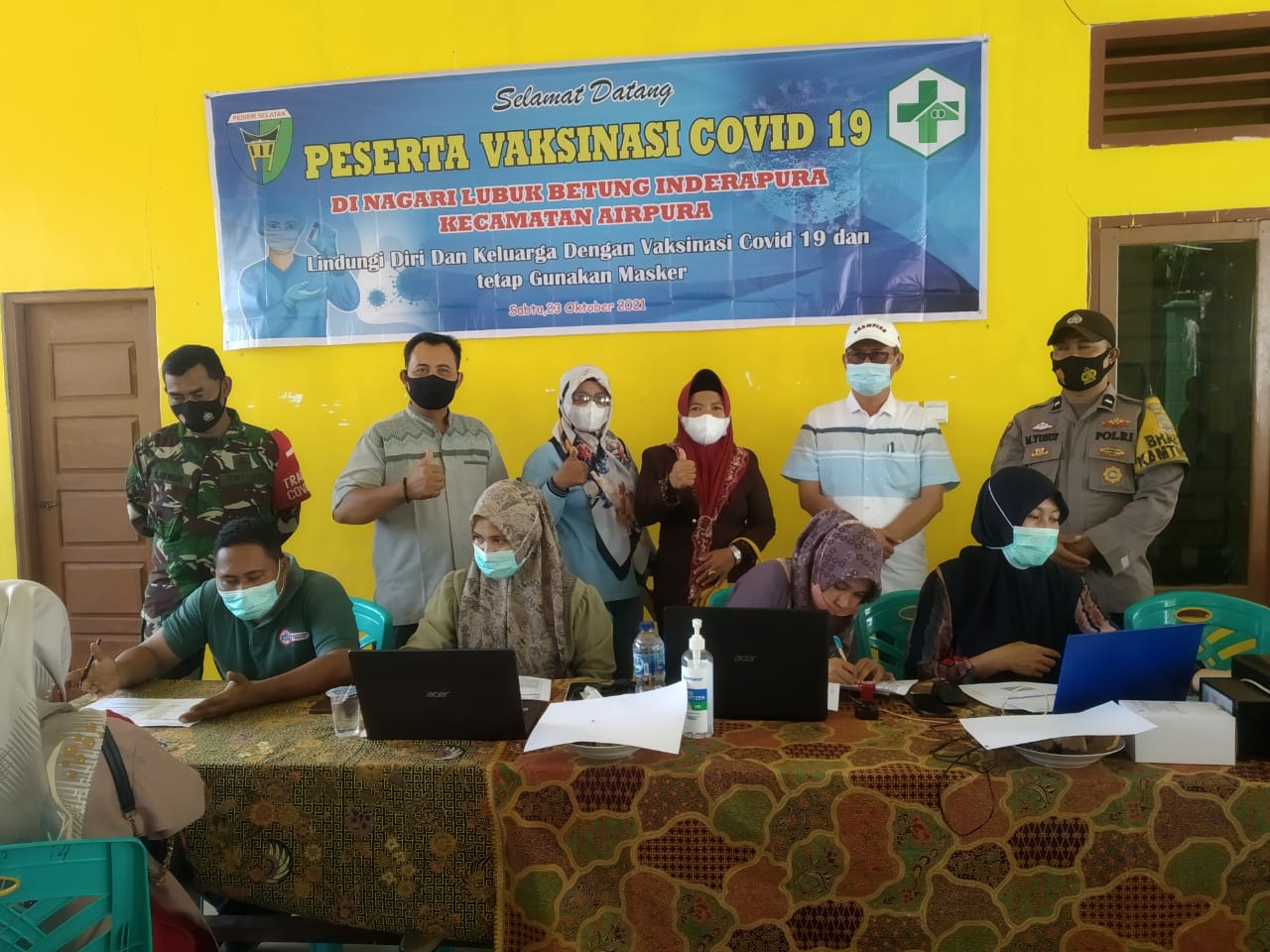 Sosialisasi Langsung Eksekusi Vaksinasi Covid-19 di Nagari Lubuk Betung Inderapura