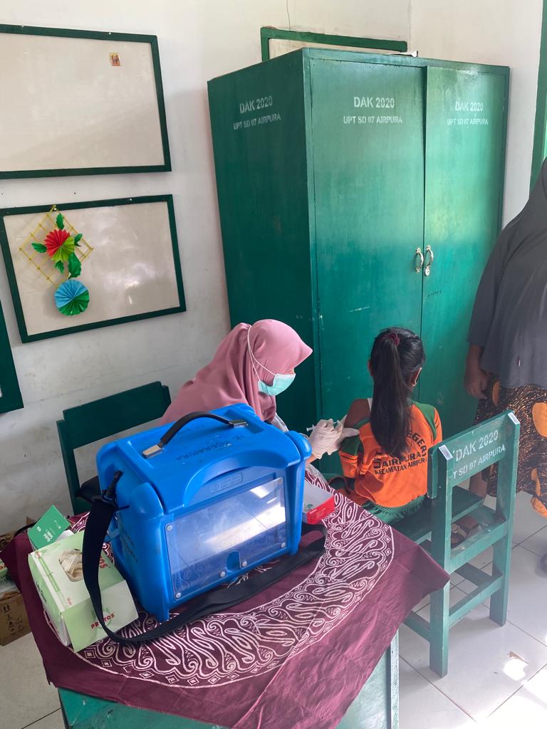 Pelaksanaan Vaksinasi Covid-19 di UPT.SDN 07 Nagari Damar Lapan Batang Inderapura Kecamatan Airpura