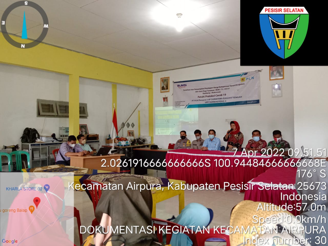 Sosialisasi dan Penyampaian Penetapan Harga Kompensasi Tanah/Bangunan dan Ganti Rugi Tanaman (ROW) T