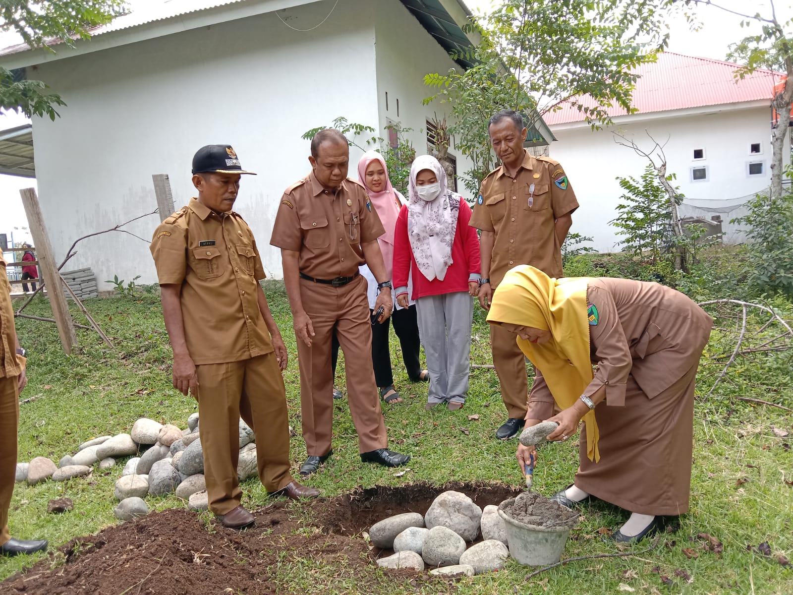 Peletakan Batu Pertama Pembangunan Kelas PAUD Terpadu Kemuning Nagari Tanah Bakali Inderapura Kecama