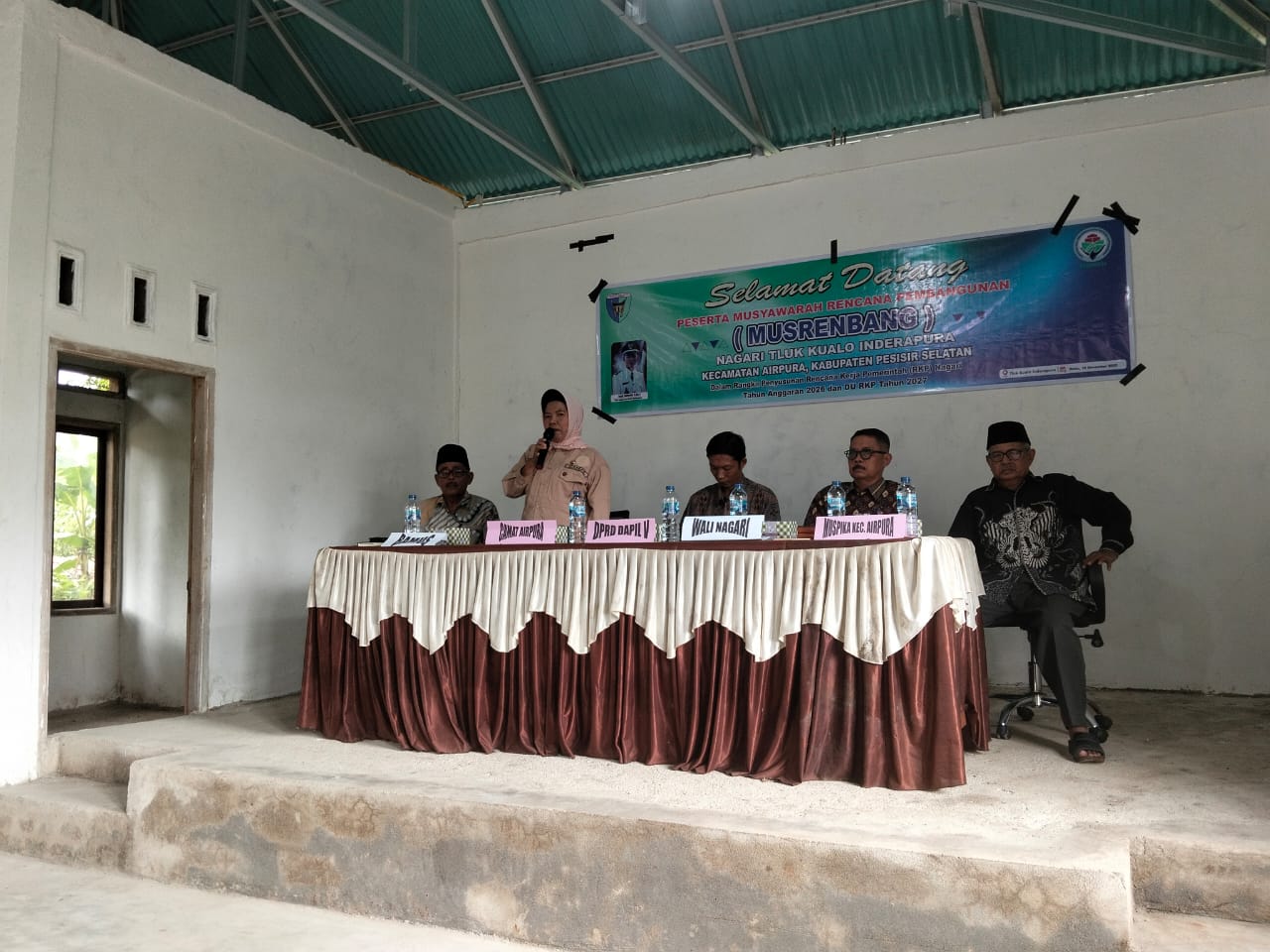 CAMAT AIRPURA BESERTA KASI HADIRI MUSRENBANG NAGARI TLUK KUALO INDERAPURA