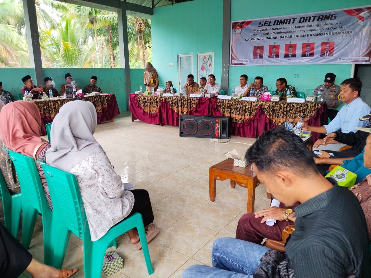 Penyampaian Visi dan Misi Calon Wali Nagari Damar Lapan Batang Inderapura, Bapak Riyandi Harapkan Pi